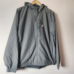 Carhartt Rain Defender Lightweight Jacket Grey Loose Fit Windbreaker Mens Size M